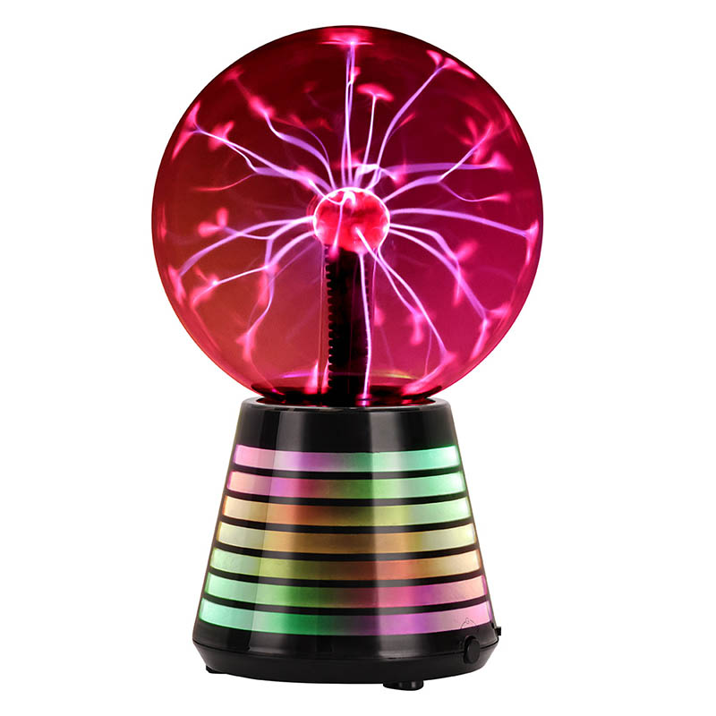 Plazmová koule s červeným světlem 6 palců se základnou RGB