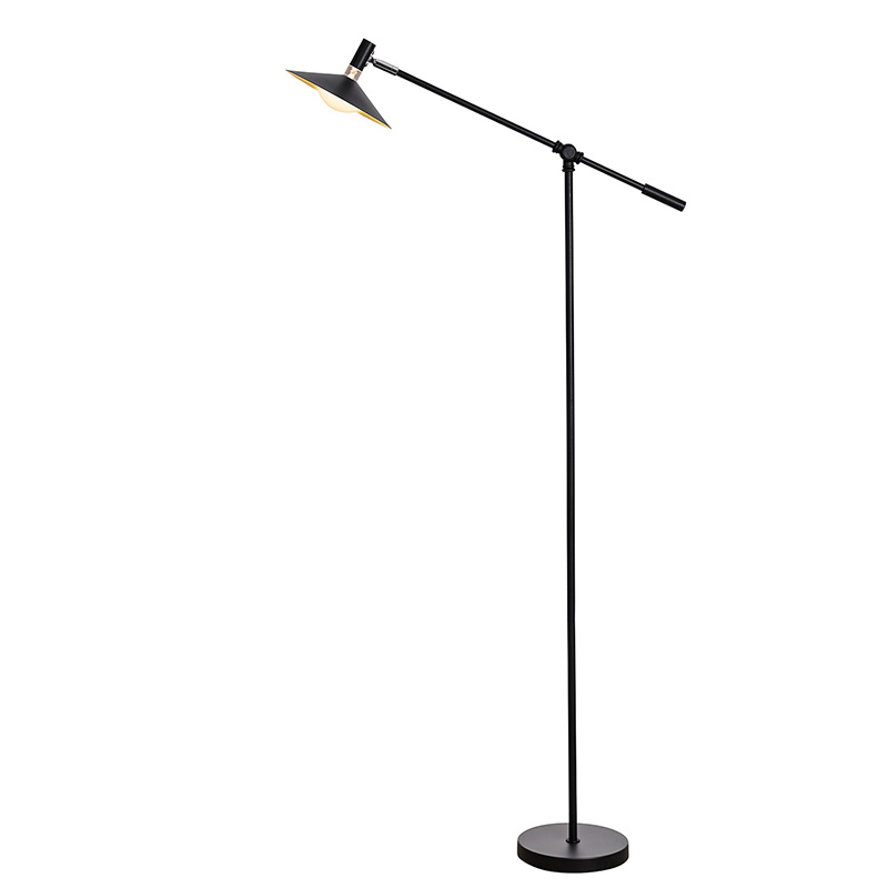 Nastavitelná černá LED stojací lampa se 3 světelnými režimy