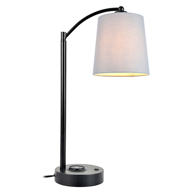 Klasická stolní lampa s bezdrátovou nabíječkou QI