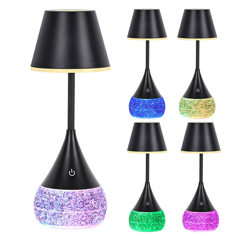 Tekutá základna LED stolní lampa s tvarem kovu