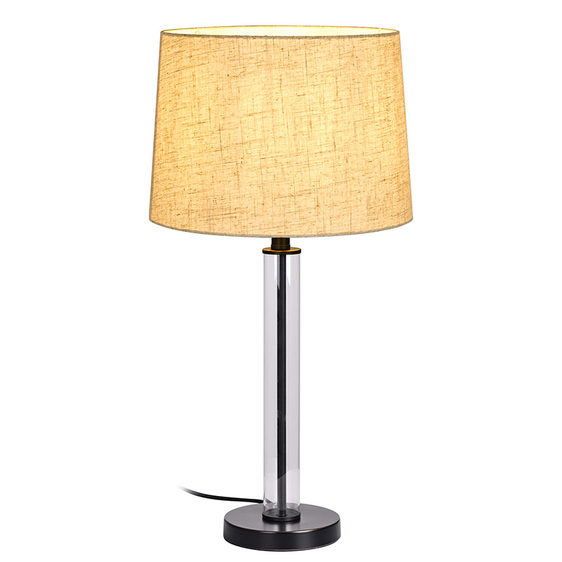 Stolní lampa Midcentrury E26 E27 s látkovým stínidlem