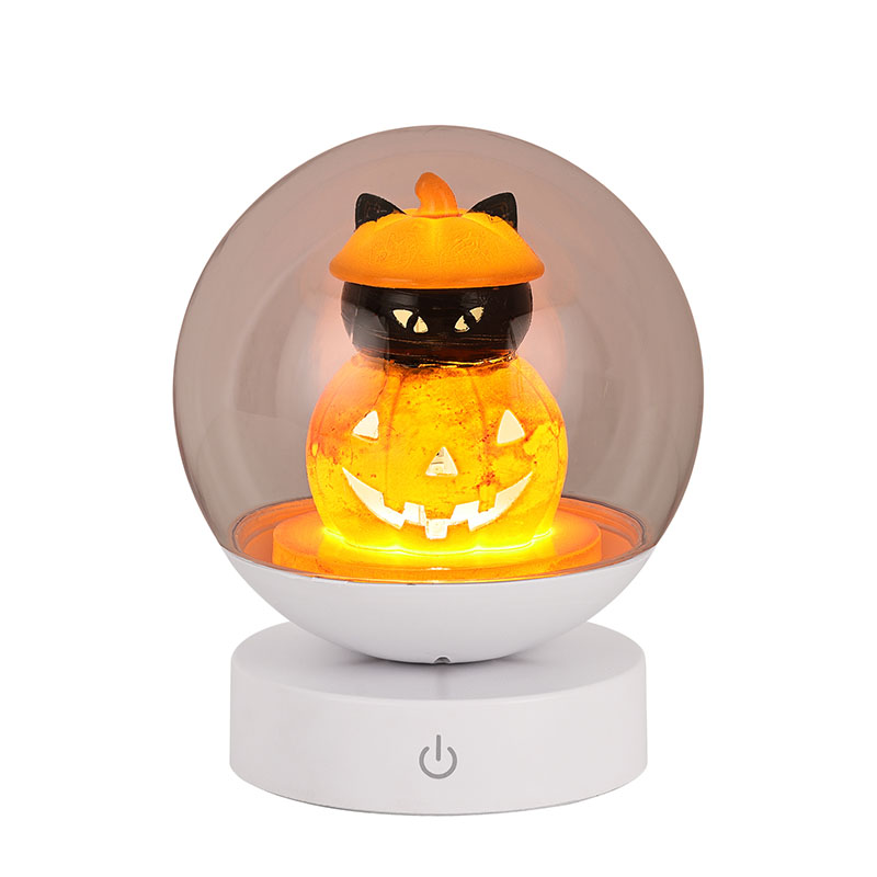 Dobíjecí halloweenská dýňová noční lampa s dýňovou hlavou
