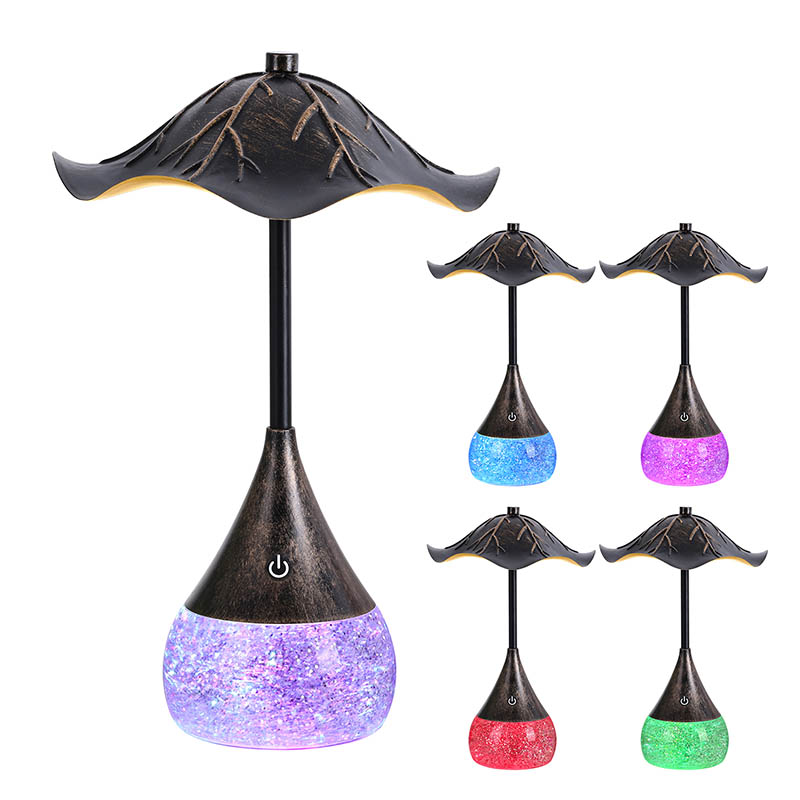 Retor LED stolní lampa se základnou RGB Glitter