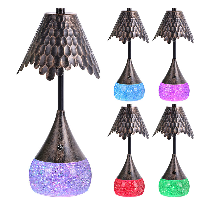 Retor Shade LED LED stolní lampa s RGB Glitter Base