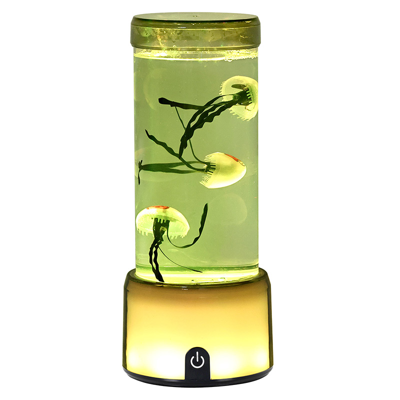 RGB LED černá lampa s medúzou