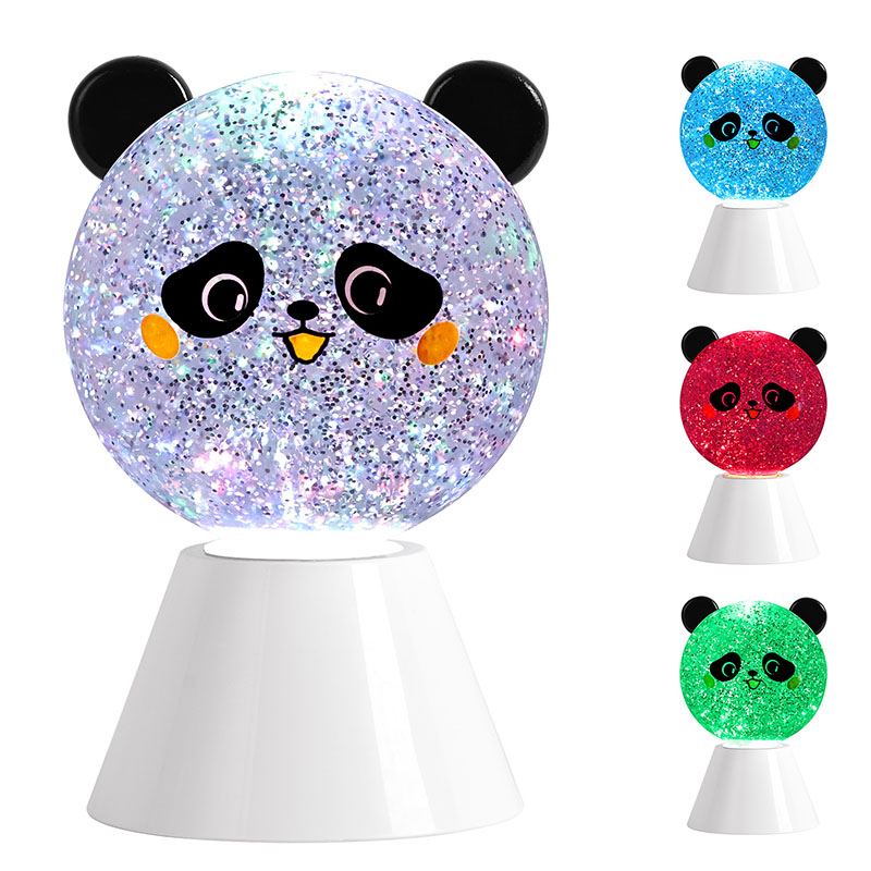 RGB Panda noční lampa s třpytivou kapalinou