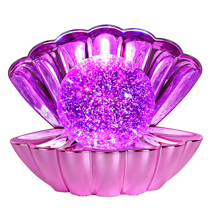 RGB shell lampa s třpytivou kapalinou