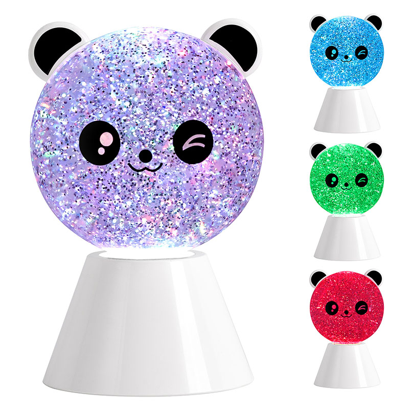 Noční lampa Smile Panda s RGB Glitter Liquid